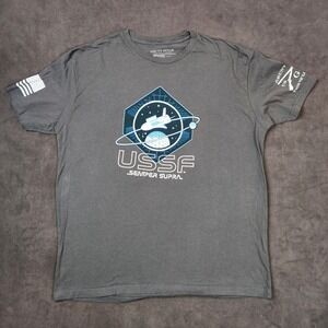 Grunt Style Shirt Mens 2X Gray USSF Semper‎ Supra Graphic Tee Military Patriotic